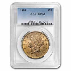 1894 20 dolláros Liberty arany dupla sas MS-61 PCGS