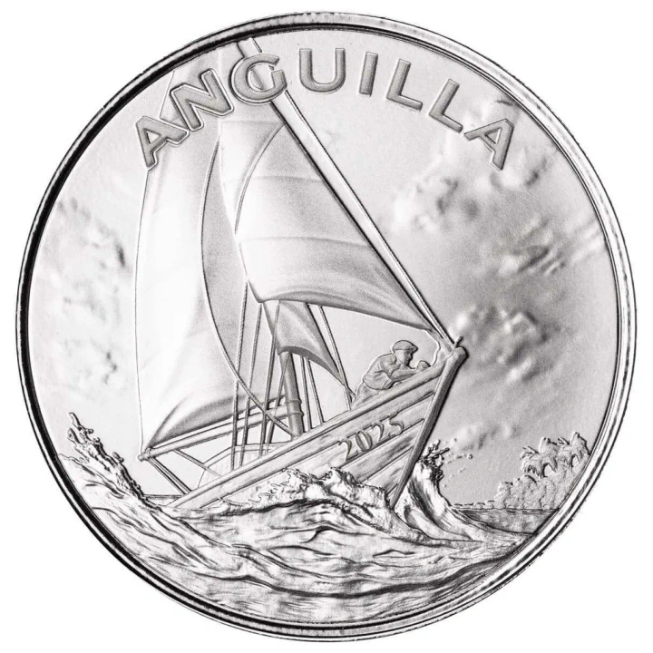 Stříbrná mince Anguilla: Regata 1 unce stříbra 2025