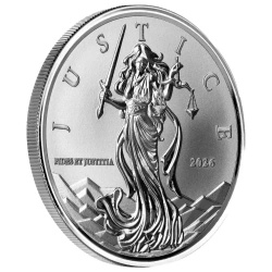 Silver Coin Scottsdale Mint: Lady Justice 1 oz Silver 2026
