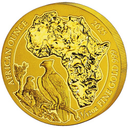 Ruanda: Afrikanische Unze - Martial Eagle 1/12 oz Gold 2025