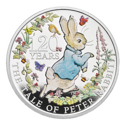 Peter Rabbit coloured 1 oz Silver 2022 Proof