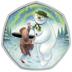 The Snowman coloured Silver 2023 Proof 