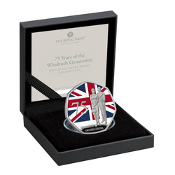 75 Years of the Windrush Generation 50p coloured Silver 2023 Proof 