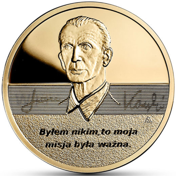 A 100-a aniversare a nașterii lui Jan Karski 200 lei Aur 2014 Proof