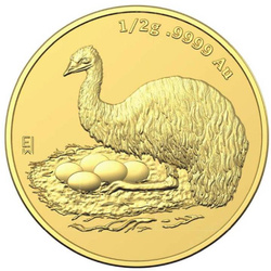 RAM: Mini Money Emu 0,5 grama Złota 2023 Frosted Coin