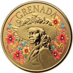 Grenada: La Diablesse kolorowany 1 uncja Złota 2023 Proof