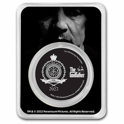 Niue: The Godfather kolorowany 50. rocznica filmu 1 uncja Srebra 2022 Slab
