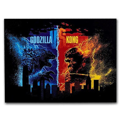 Niue: Godzilla vs. King Kong 2 oz Silbermünzen Satz 2021 Colorized