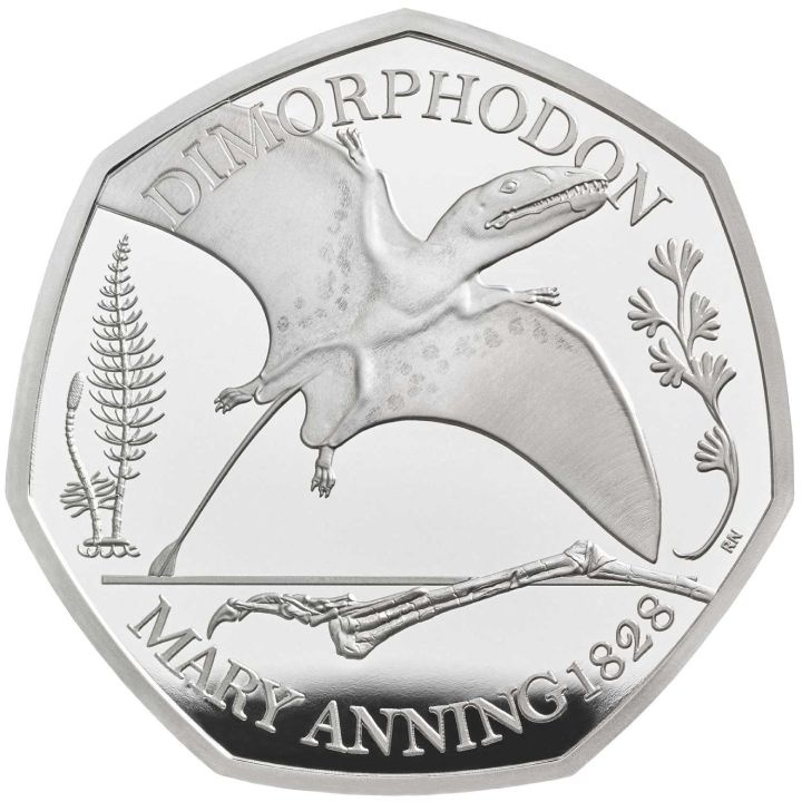 Tales of the Earth: Dimorphodon 50p Argento 2021 Proof
