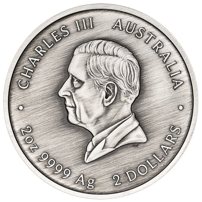 Srebrna Moneta The Perth Mint: Turtle Yaunati kolorowana 2 uncje Srebra 2026 Antiqued