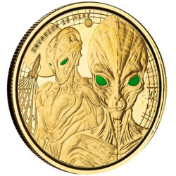 Ghana: Alien kolorowany 1 uncja Złota 2023 Proof