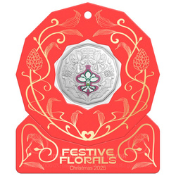 Christmas Decoration - Festive Floral kolorowany 50c Miedzionikiel 2025