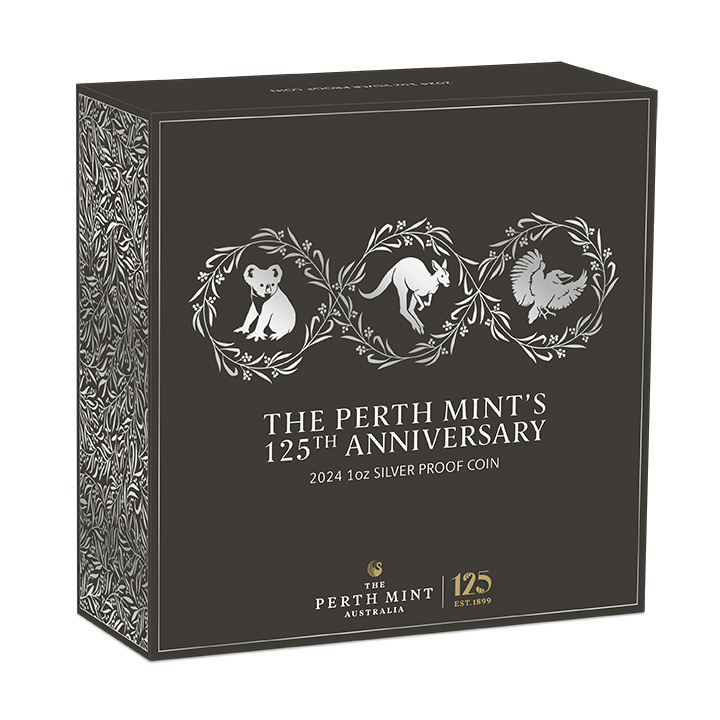 Perth Mint 125. évforduló 1 uncia ezüst 2024 Proof