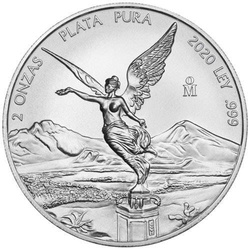 Mexikanische Libertad 2 oz Silber 2020