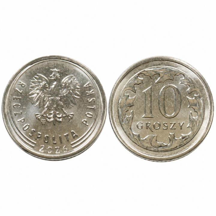 Banco Nacional de Polonia: Moneda de 10 groszy de bolsa de ceca 2026 UNC