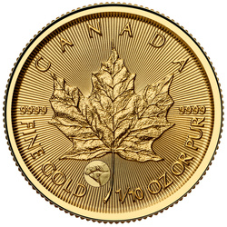 Treasured Canadian Maple Leaf 1/10 oz Gold 2025 Polar Bear Privy Mark