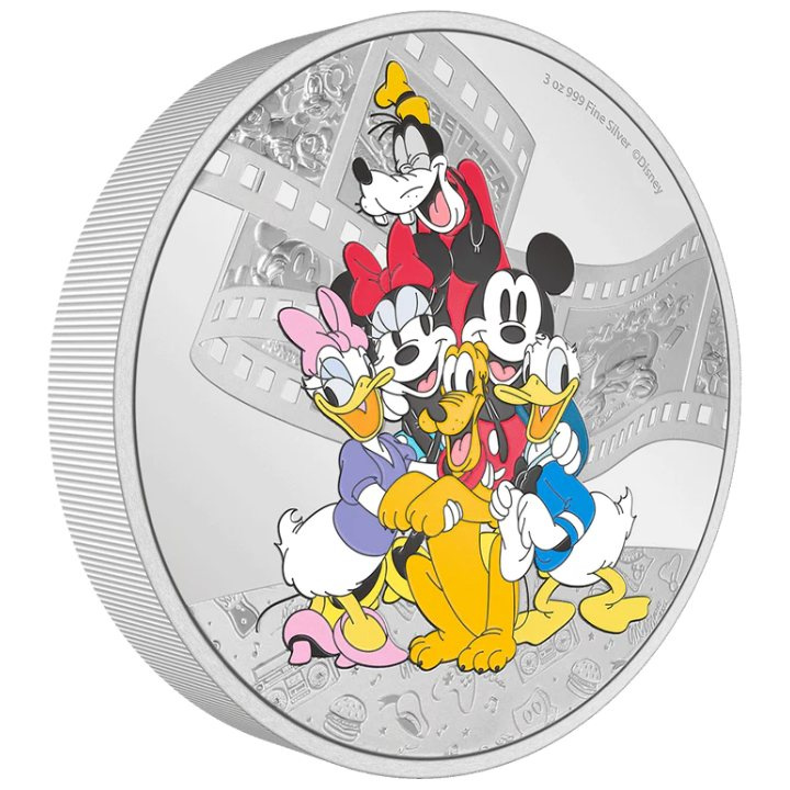 Niue: Disney Mickey & Friends - The Sensational Six coloreado 3 oz Plata 2023 Proof