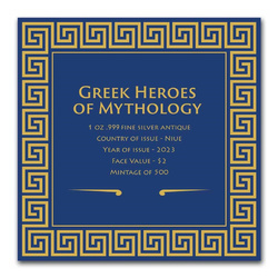 Niue: Heroes of Greek Mythology - Hercules 1 uncja Srebra 2023 Antiqued Coin