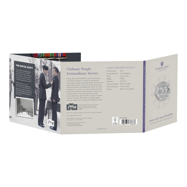 Stories of The Second World War 50p Cuproníquel 2025