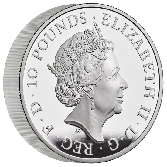 The Royal Tudor Beasts: Pantera Seymour 10 onzas Plata 2022 Proof