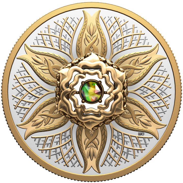 Kanada: Dancing Ammolite - Elements of Nature „Earth” aranybevonatú 20 dolláros ezüst 2025 Proof