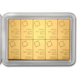 Valcambi 10 x 1/10 oz Gold Bar CombiBar LBMA GD Refiner