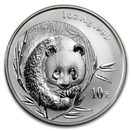 Chińska Panda 1 uncja Srebra 2003