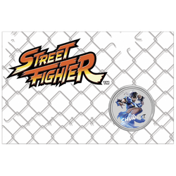 Tuvalu: Street Fighter - Chun Li coloured 1 oz Silber 2022 (Coin in card)