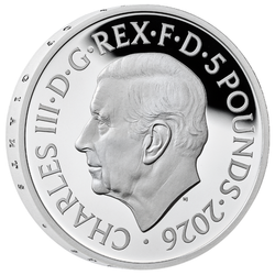 The Great British Treasure Hunt £5 Srebro 2026 Proof