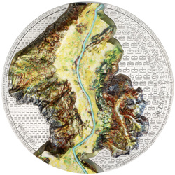 Liechtenstein: 100 éves a svájci frank Liechtensteinben színes 5 uncia ezüst 2024 Selyemérme