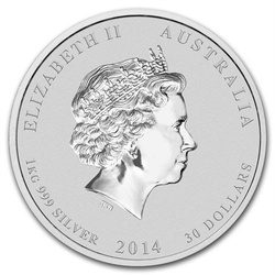 Lunar II: Jahr des Pferd 1000 gram Silber 2014