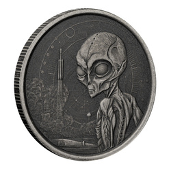 Ghana: Alien 1/2 uncji Srebra 2021 Antique Coin