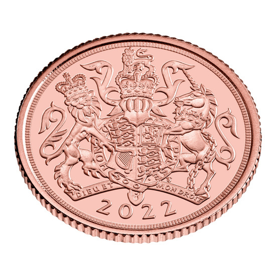 Velká Británie: 1/4 suverénní Elizabeth II. 2022