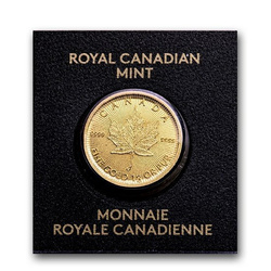 Feuille d'érable canadienne 1 gramme d'or 2021