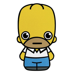 Tuvalu: Homer Simpson coloured 1 oz Silver 2022 Minted Minis Coin