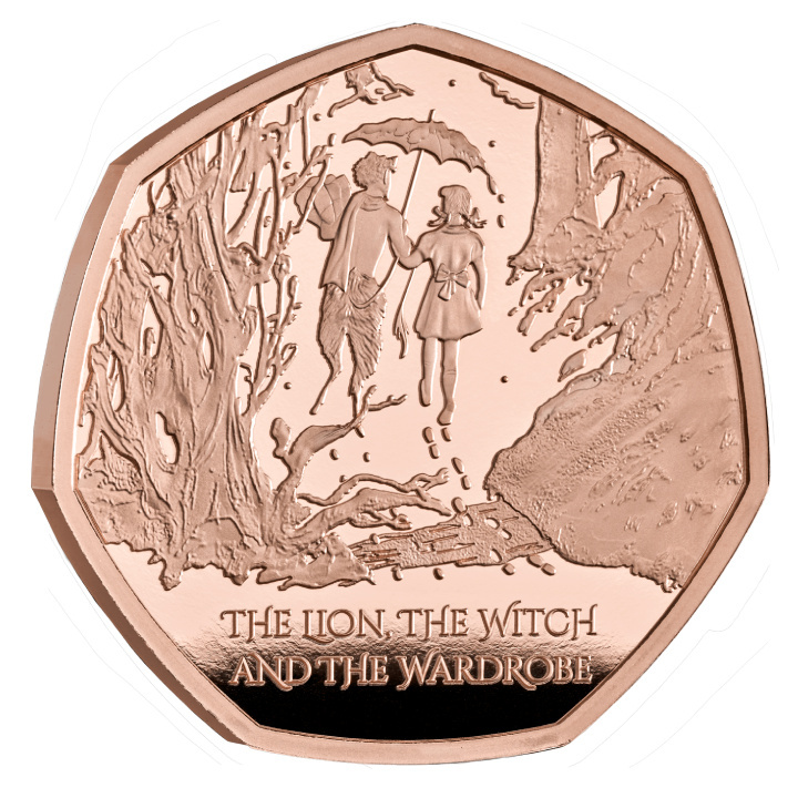 The Lion, the Witch and the Wardrobe 50p Gold 2023 Proof
