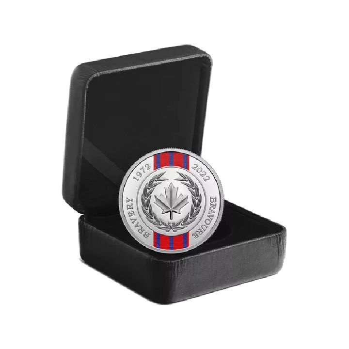 Canada: 50th Anniversary of the Medal of Bravery coloured 1 oz Silber 2022 Proof Coin