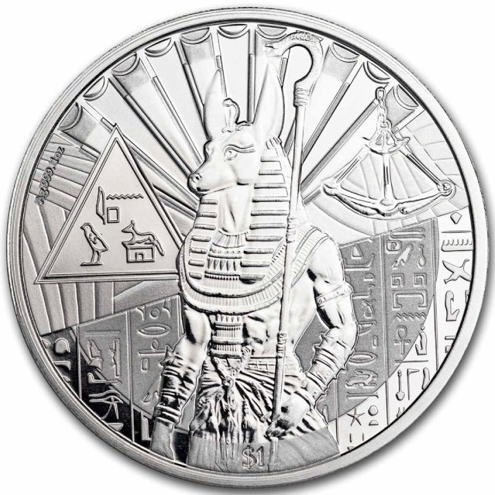 Sierra Leone: Egyptian Gods - Anubis 1 uncja Srebra 2023