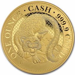 St Helena: Cash India Wildlife - The Snow Leopard 1 oz Gold 2024