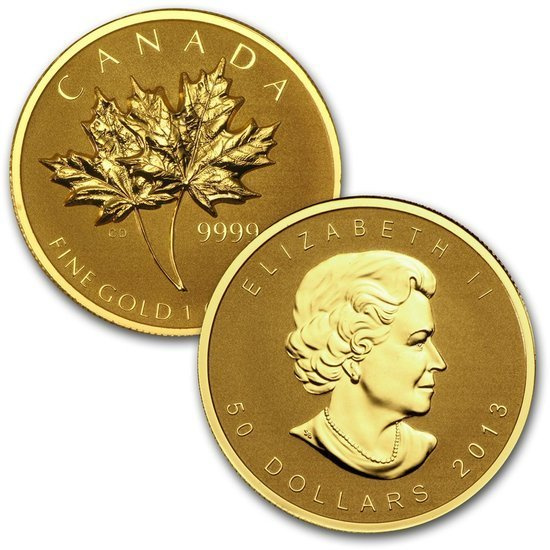 Kanadský javorový list: Sada 4 mincí 1,4 unce zlata 2013 Proof