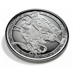 Samoa: Serie Leyendas de Japón - Momotaro y el Demonio Sometido en Estilo Ukiyoe 1 oz Plata 2020 Prooflike