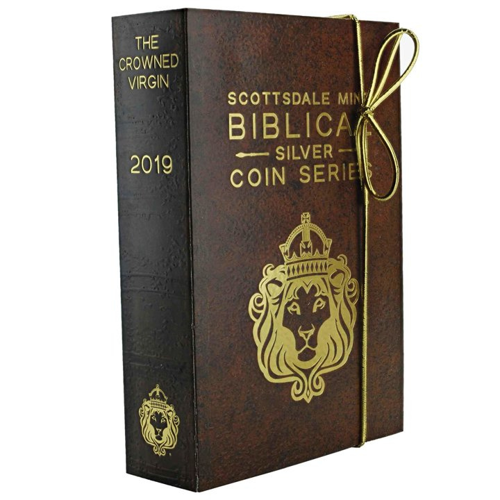 Niue: Bíblica - La Virgen Coronada 2 onzas Plata 2019 Proof Antiqued Coin