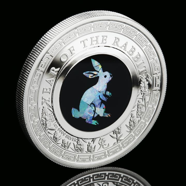 Perth Mint: Lunar III - Year of the Rabbit 1 oz Silver 2023 Proof Opal