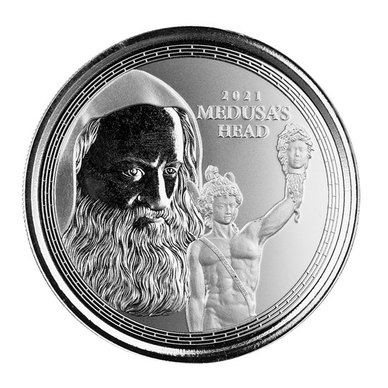 Gibraltar: Perseo con la cabeza de Medusa 1 oz Plata 2021