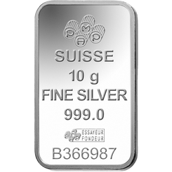 Lingot d'argent Pamp Suisse Rose 10 grammes