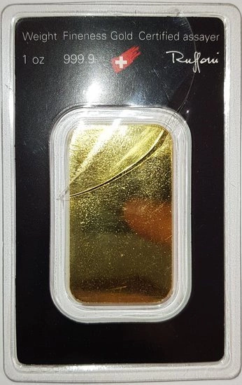 1 once de lingot d'or Argor - Heraeus CertiPack endommagé