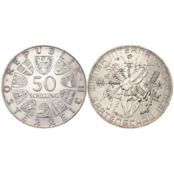 Austria, 50 Szylingów - Różne Roczniki