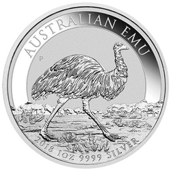 Australijski Emu zestaw - Złota i Srebrna moneta 1 uncja 2018