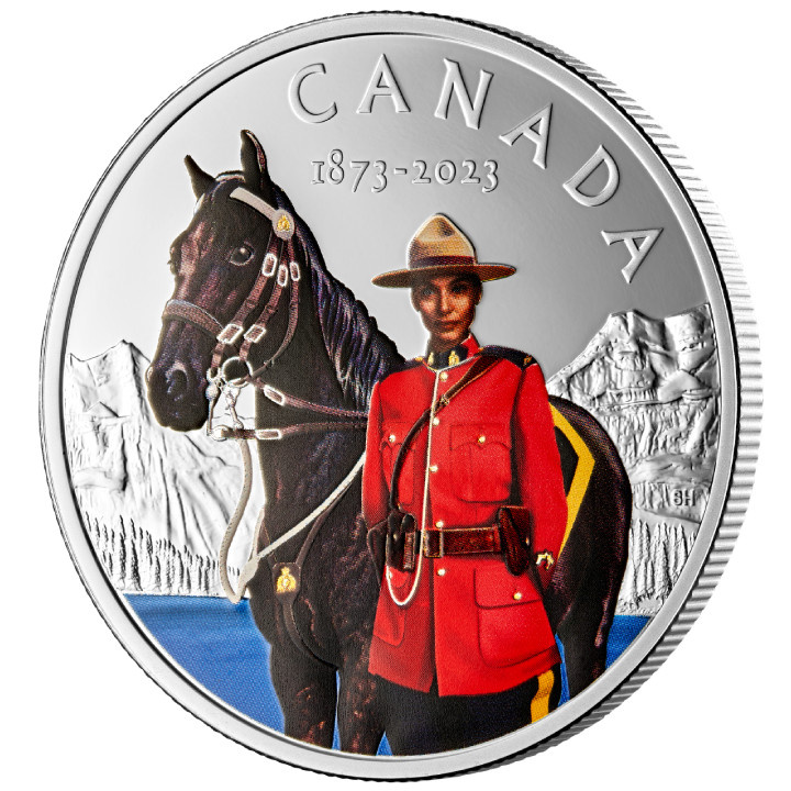 Canada: 150th Anniversary of the RCMP kolorowany $20 Srebro 2023 Proof