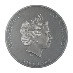 Cook-szigetek: Trapped – Escape 1 uncia ezüst 2023 High Relief Antiqued Coin